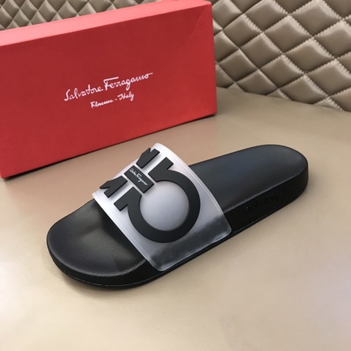 Replica Ferragamo Slippers For Men #858161 $45.00 USD for Wholesale