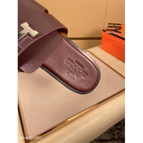 Replica Hermes Slippers For Men #858334 $48.00 USD for Wholesale