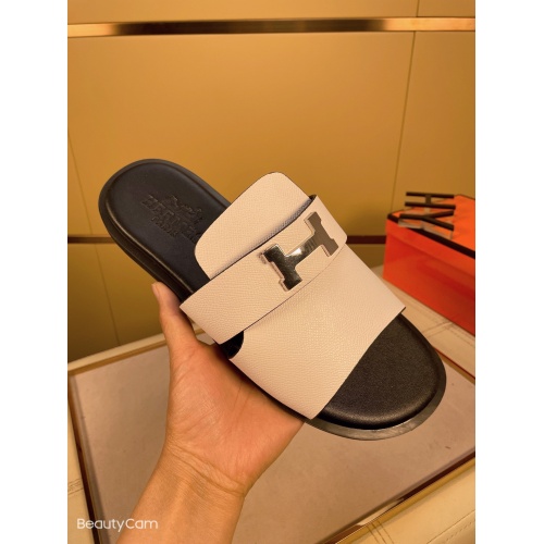 Replica Hermes Slippers For Men #858335 $48.00 USD for Wholesale