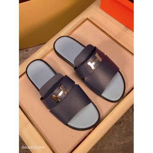 Replica Hermes Slippers For Men #858336 $48.00 USD for Wholesale