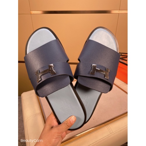 Replica Hermes Slippers For Men #858336 $48.00 USD for Wholesale