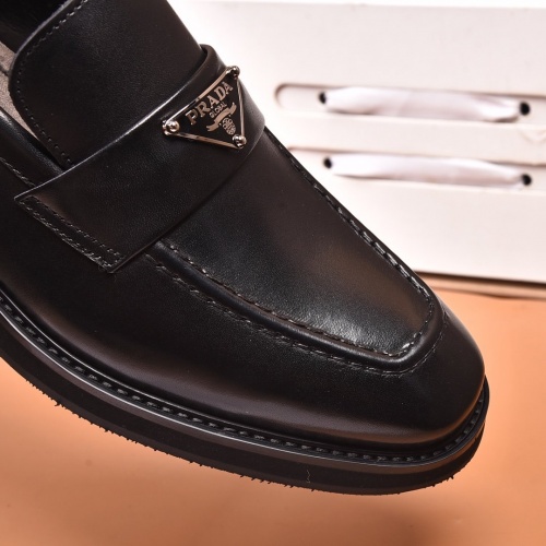 Replica Prada Leather Shoes For Men #858408 $122.00 USD for Wholesale