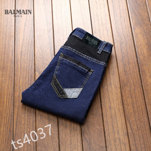Replica Balmain Jeans For Men #858438 $48.00 USD for Wholesale