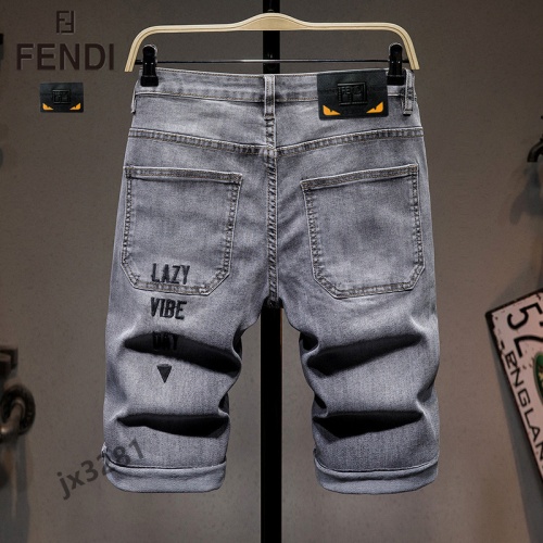 Replica Fendi Jeans For Men #858466 $40.00 USD for Wholesale