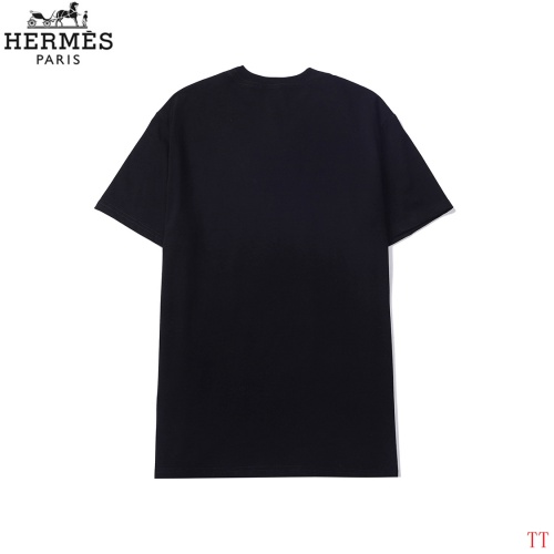 Replica Hermes T-Shirts Short Sleeved For Men #858619 $29.00 USD for Wholesale