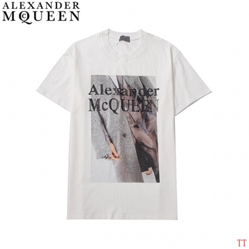 Alexander McQueen T-shirts Short Sleeved For Men #858638 $27.00 USD, Wholesale Replica Alexander McQueen T-shirts