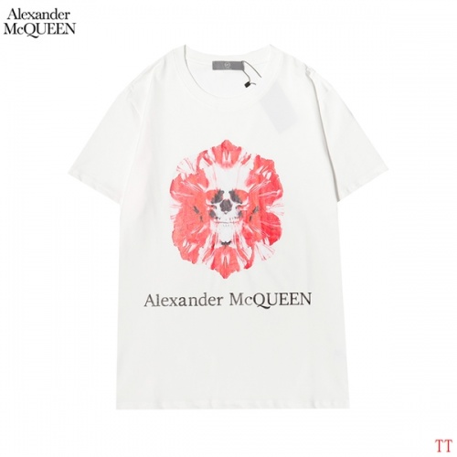 Alexander McQueen T-shirts Short Sleeved For Men #858641 $27.00 USD, Wholesale Replica Alexander McQueen T-shirts