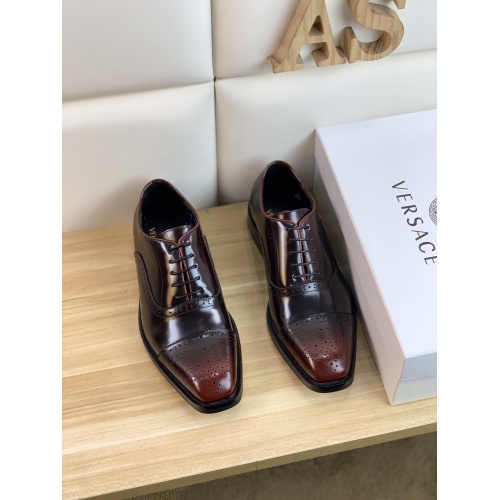 Replica Versace Leather Shoes For Men #859213 $108.00 USD for Wholesale
