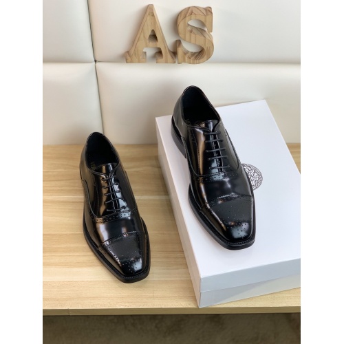 Replica Versace Leather Shoes For Men #859215 $108.00 USD for Wholesale