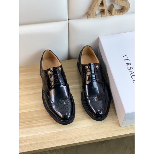 Replica Versace Leather Shoes For Men #859216 $108.00 USD for Wholesale