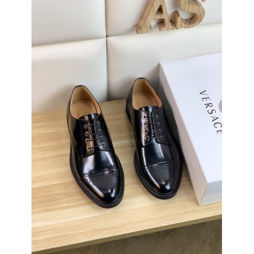 Replica Versace Leather Shoes For Men #859219 $108.00 USD for Wholesale