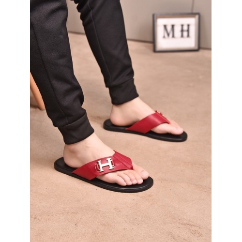 Replica Hermes Slippers For Men #859289 $48.00 USD for Wholesale