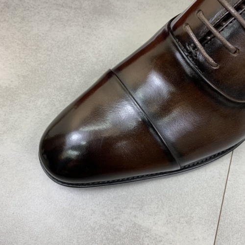 Replica Ferragamo Leather Shoes For Men #859313 $88.00 USD for Wholesale