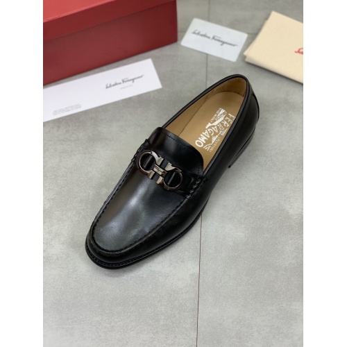 Replica Ferragamo Leather Shoes For Men #859324 $85.00 USD for Wholesale