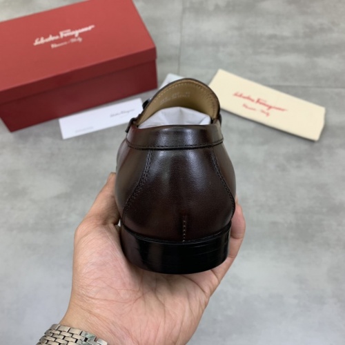 Replica Ferragamo Leather Shoes For Men #859325 $85.00 USD for Wholesale