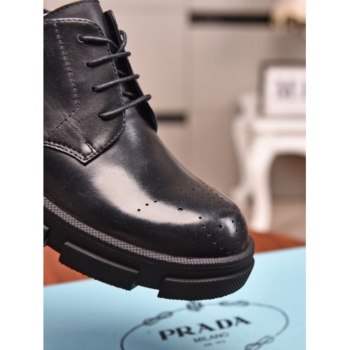 Replica Prada Leather Shoes For Men #859359 $85.00 USD for Wholesale