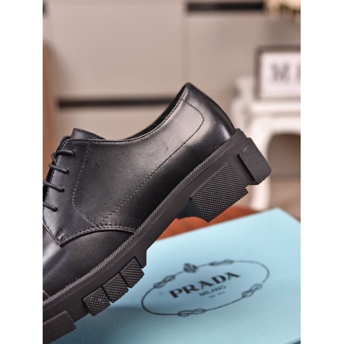 Replica Prada Leather Shoes For Men #859361 $85.00 USD for Wholesale