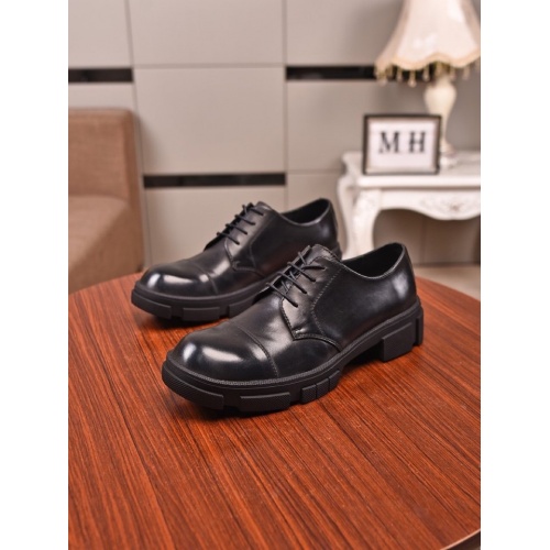 Prada Leather Shoes For Men #859362 $85.00 USD, Wholesale Replica Prada Leather Shoes