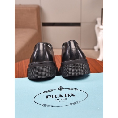 Replica Prada Leather Shoes For Men #859362 $85.00 USD for Wholesale