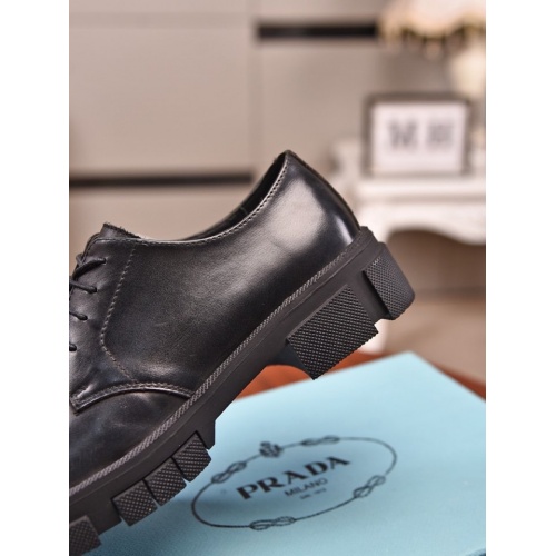 Replica Prada Leather Shoes For Men #859362 $85.00 USD for Wholesale