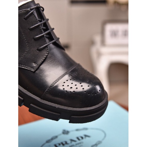 Replica Prada Leather Shoes For Men #859363 $85.00 USD for Wholesale