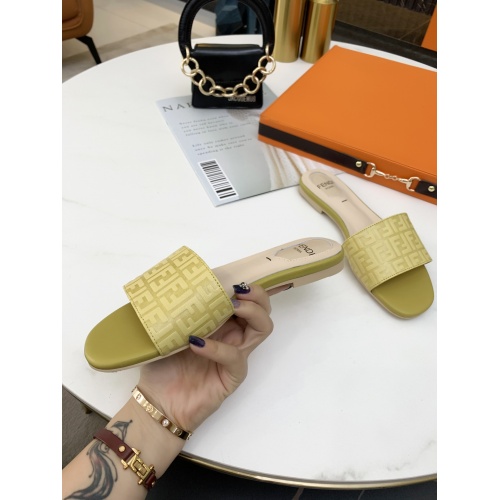 Replica Fendi Slippers For Women #859379 $73.00 USD for Wholesale