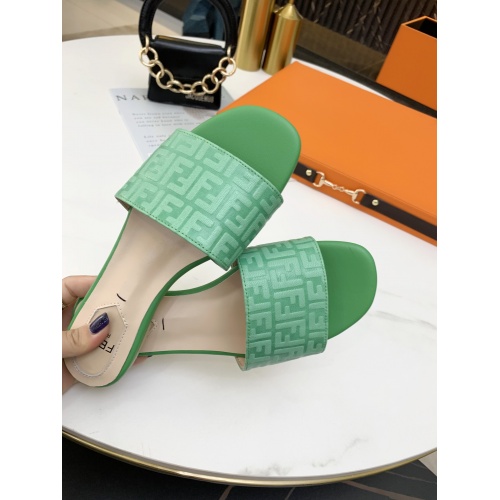 Replica Fendi Slippers For Women #859380 $73.00 USD for Wholesale