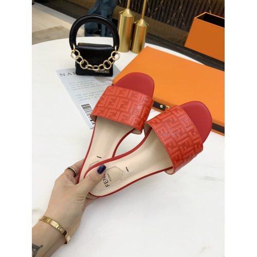 Replica Fendi Slippers For Women #859381 $73.00 USD for Wholesale