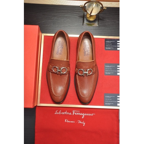 Ferragamo Leather Shoes For Men #859556 $82.00 USD, Wholesale Replica Salvatore Ferragamo Leather Shoes