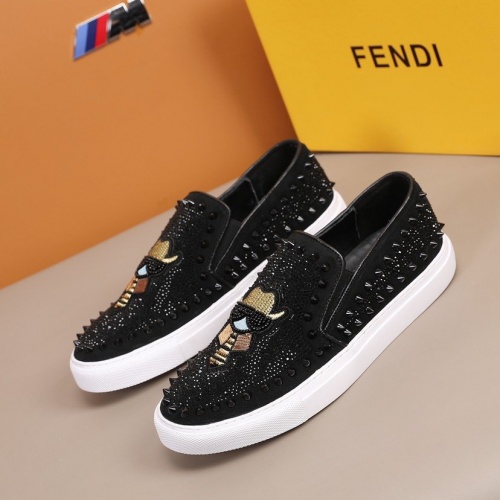Replica Fendi Casual Shoes For Men #859586 $92.00 USD for Wholesale