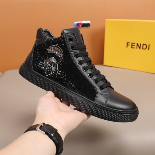 Replica Fendi High Tops Casual Shoes For Men #859589 $96.00 USD for Wholesale