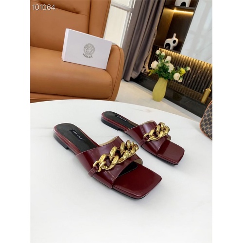 Replica Versace Slippers For Women #860113 $68.00 USD for Wholesale