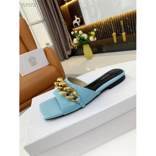 Replica Versace Slippers For Women #860116 $68.00 USD for Wholesale