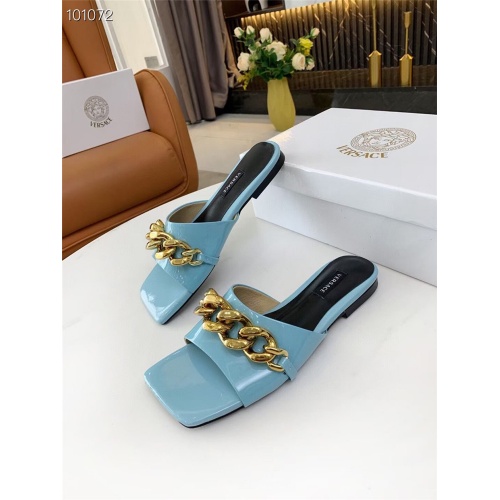 Replica Versace Slippers For Women #860116 $68.00 USD for Wholesale