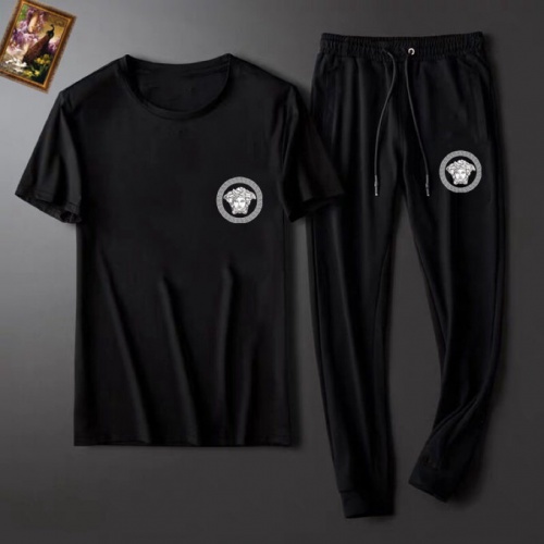 Versace Tracksuits Short Sleeved For Men #860596 $80.00 USD, Wholesale Replica Versace Tracksuits