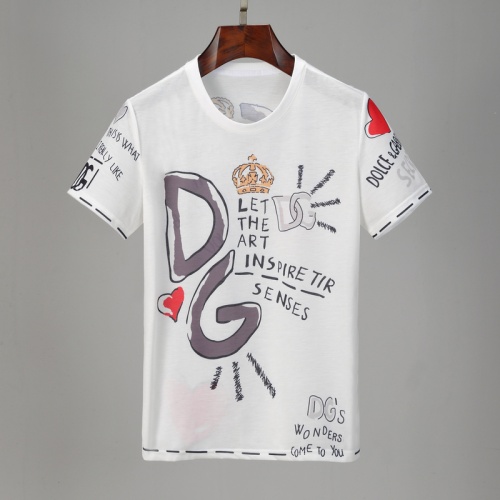 Replica Dolce & Gabbana D&G Tracksuits Short Sleeved For Men #860798 $43.00 USD for Wholesale