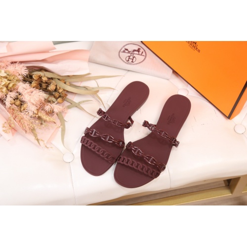 Hermes Slippers For Women #860820 $38.00 USD, Wholesale Replica Hermes Slippers