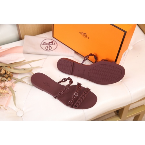 Replica Hermes Slippers For Women #860820 $38.00 USD for Wholesale