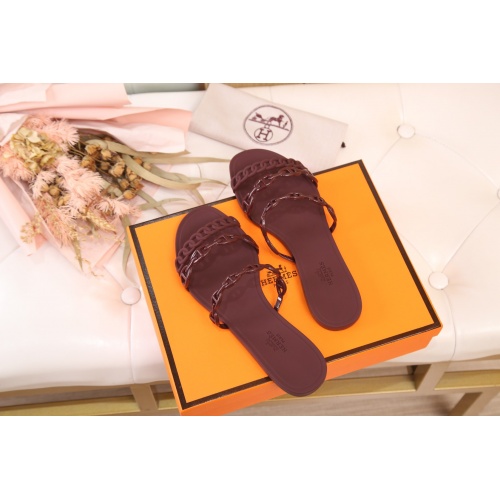 Replica Hermes Slippers For Women #860820 $38.00 USD for Wholesale