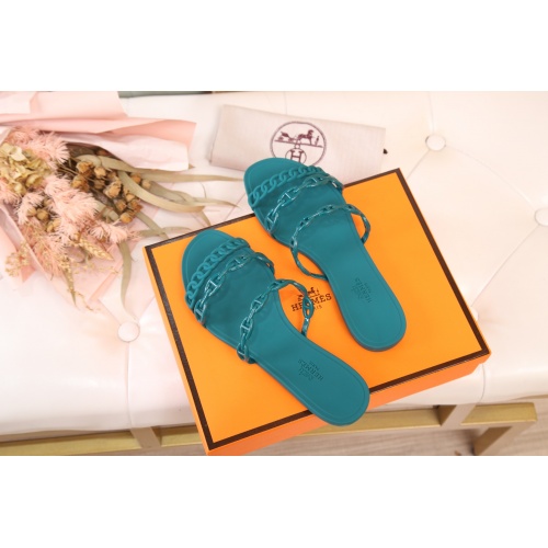 Replica Hermes Slippers For Women #860824 $38.00 USD for Wholesale