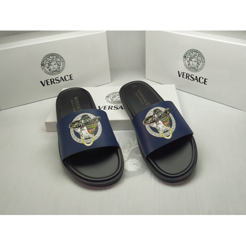 Replica Versace Slippers For Men #861274 $40.00 USD for Wholesale
