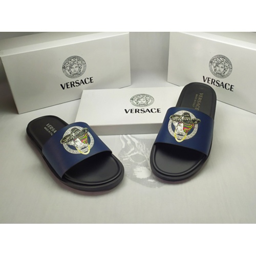 Replica Versace Slippers For Men #861274 $40.00 USD for Wholesale