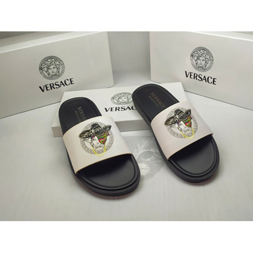 Replica Versace Slippers For Men #861275 $40.00 USD for Wholesale