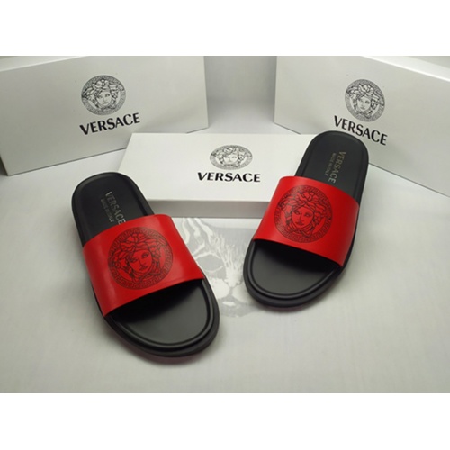 Replica Versace Slippers For Men #861279 $40.00 USD for Wholesale