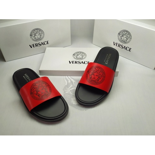 Replica Versace Slippers For Men #861279 $40.00 USD for Wholesale