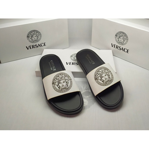 Replica Versace Slippers For Men #861280 $40.00 USD for Wholesale