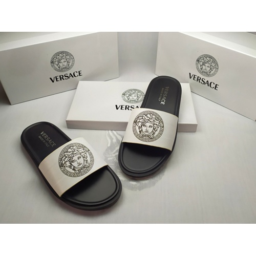 Replica Versace Slippers For Men #861280 $40.00 USD for Wholesale