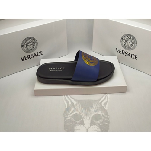Replica Versace Slippers For Men #861282 $40.00 USD for Wholesale