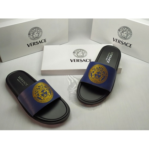 Replica Versace Slippers For Men #861282 $40.00 USD for Wholesale