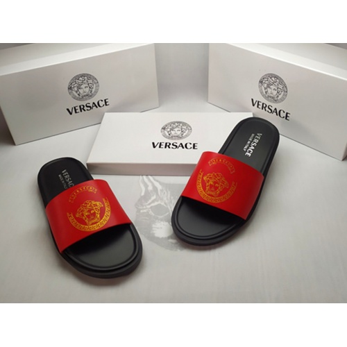 Replica Versace Slippers For Men #861283 $40.00 USD for Wholesale